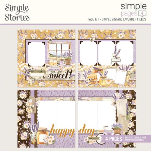 Simple Vintage Lavender Fields Simple Pages Page Kit - Postage as per Actual