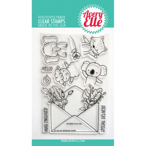 Avery Elle - Sending Hugs Clear Stamps