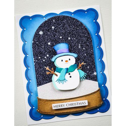 Memory Box - Merry Christmas Foil Greetings White Tabs