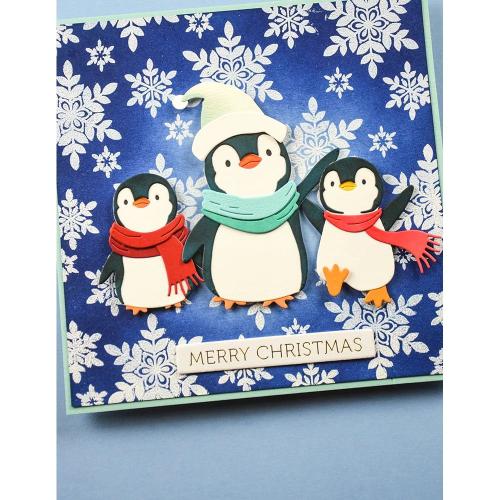 Memory Box - Merry Christmas Foil Greetings Large White Tabs