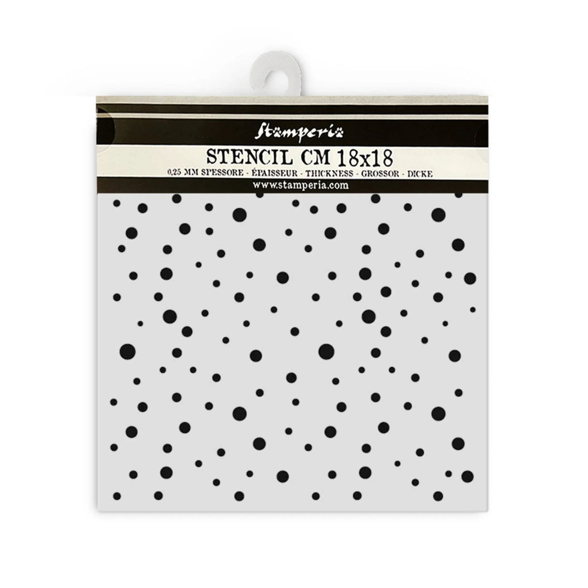 Stamperia Classic Christmas Thick Stencil 18x18cm Dots Pattern (K)