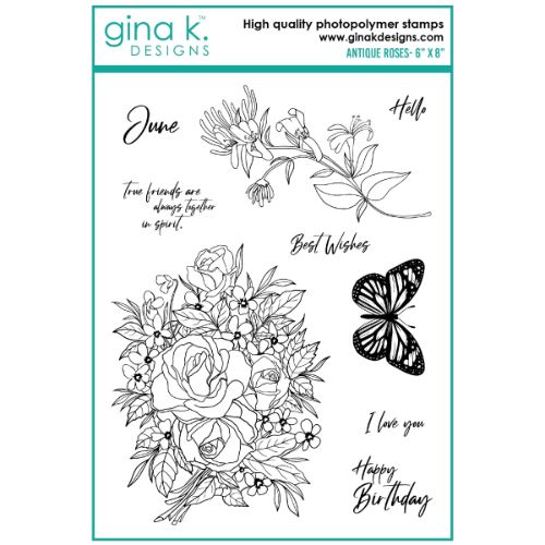 Gina K Designs - STAMPS- Antique Roses