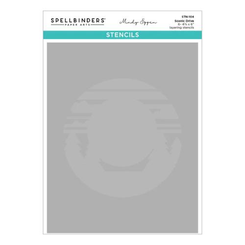 Spellbinders - Scenic Drive Stencil from the Classic Road Legends Collection by Mindy Eggen