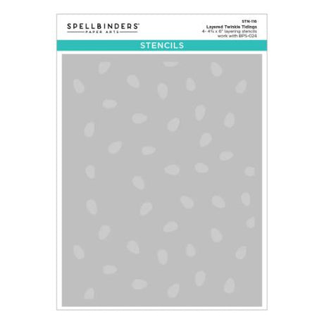 Spellbinders - Twinkle Tidings Press Plate, Die and Stencil Set - BetterPress Society October 2025
