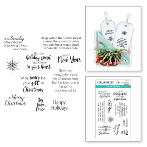Spellbinders - Holiday Quotes Clear Stamp Set by Susan Tierney-Cockburn