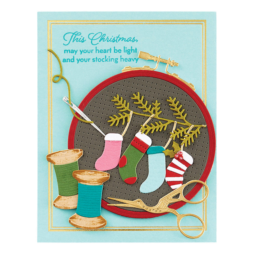 Spellbinders - Nichol's Needlework Sentiments Clear Stamp Set