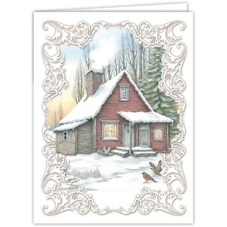 Creatief Art Christmas Cabin Card Kit (SWK85-0125)