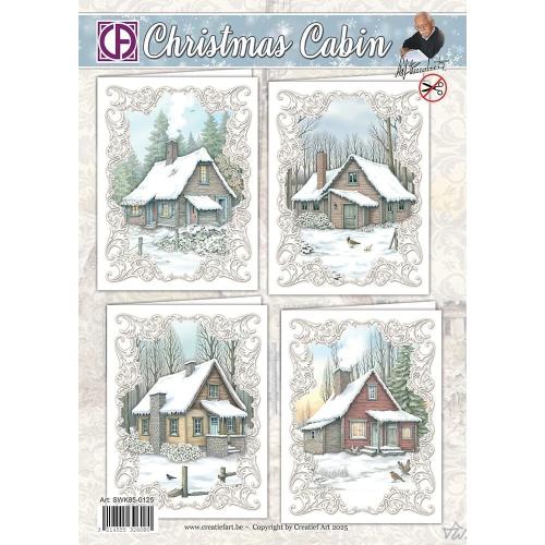 Creatief Art Christmas Cabin Card Kit (SWK85-0125)