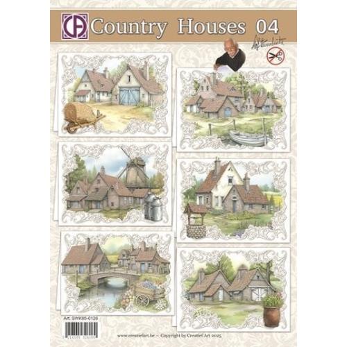 Creatief Art Country Houses 04 Card Kit (SWK85-0126)