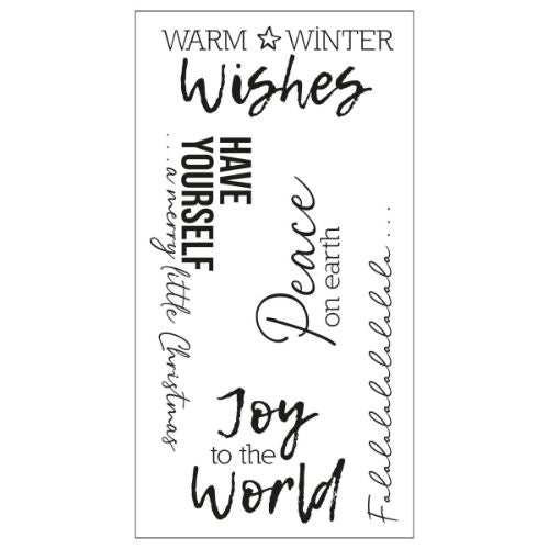 Sizzix - Clear Stamps Set 5PK - Festive Sentiments #1 by Olivia Rose