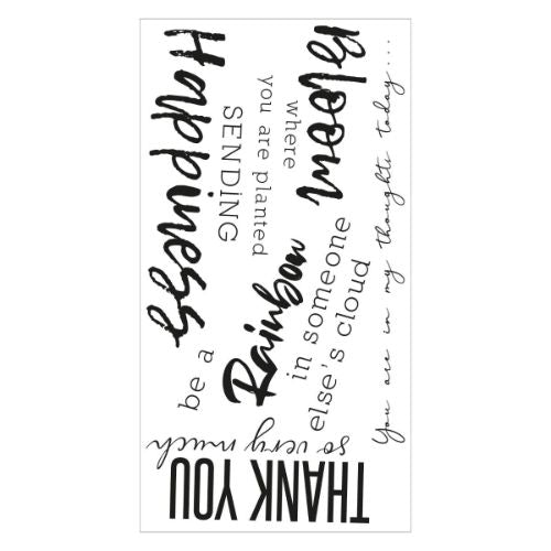 Sizzix - Clear Stamps Set 5PK - Sunnyside Sentiments #1 by Pete Hughes