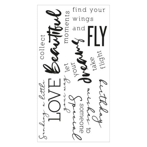 Sizzix - Clear Stamps Set 5PK - Sunnyside Sentiments #3 by Pete Hughes