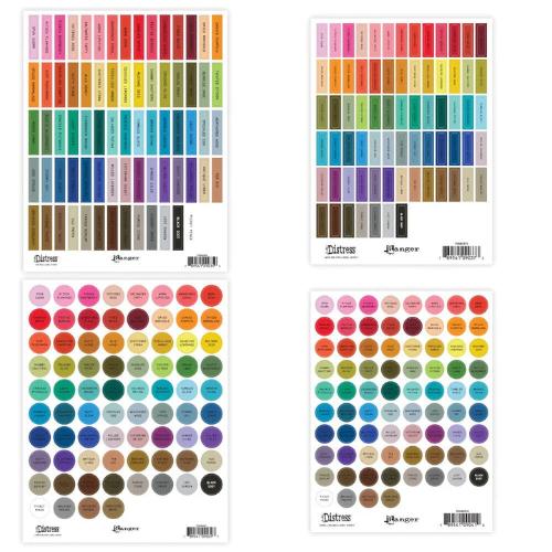 Tim Holtz Distress Label Assortment Sheets Black Printing