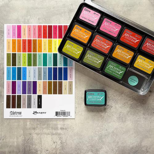 Tim Holtz Distress Label Assortment Sheets Black Printing