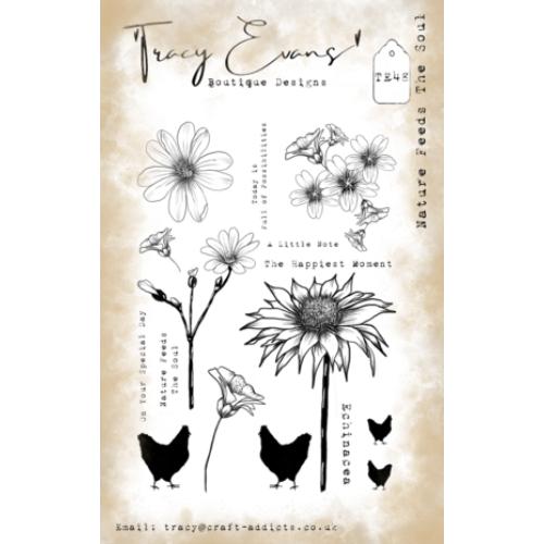 Tracy Evans Nature Feeds The Soul A5 Stamp (TE048)