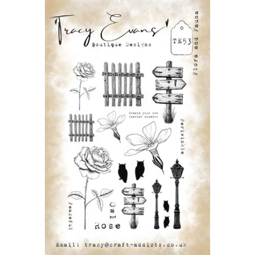 Tracy Evans Flora and Fauna A5 Stamp (TE053)