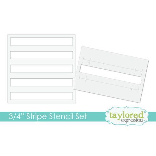 Taylored Expressions - 3/4" Stripe Stencil Set