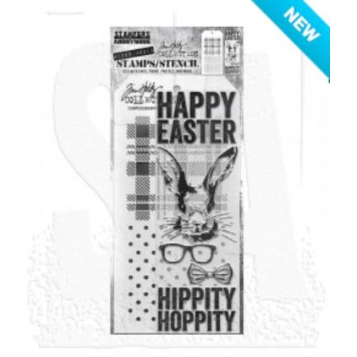 Tim Holtz Mixed-Media Stamps & Stencil Set THMM164