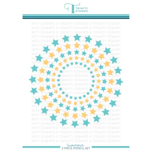 Trinity Stamps - Superstar - 6x6" Laser Cut 2-piece Stencil Set