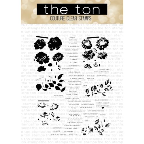 The Ton Stamps - Peony Memories Cardmaking - Postage as per actual