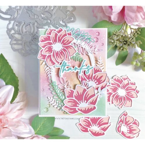 The Ton Stamps - Trio Anemone Cluster Layering Dies - Postage as per Actual