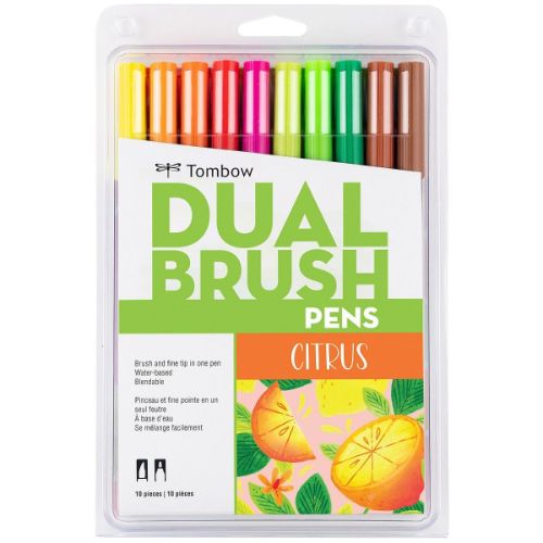 Tombow Dual Brush Pen Set Citrus 10pc