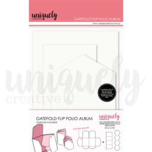 Uniquely Creative - Gatefold Flip Folio Album - White - Postage as per Actual