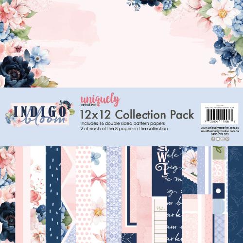 Uniquely Creative - Indigo Bloom 12 x 12 Collection Pack - Postage as per Actual