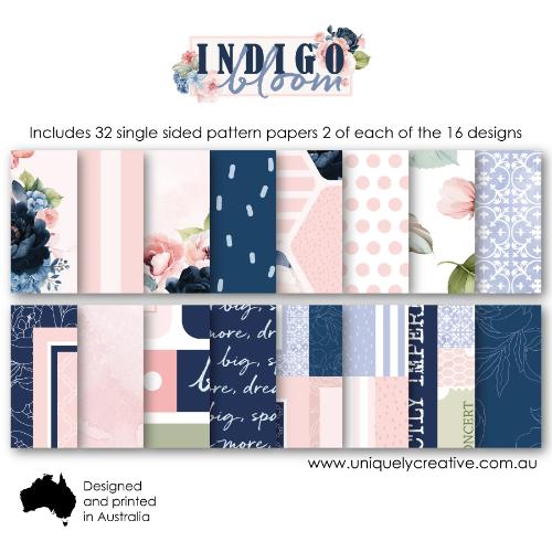 Uniquely Creative - Indigo Bloom 6 x 6 Collection Pack