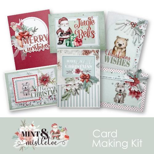 Uniquely Creative - Mint & Mistletoe Card Making Kit - Postage as per Actual