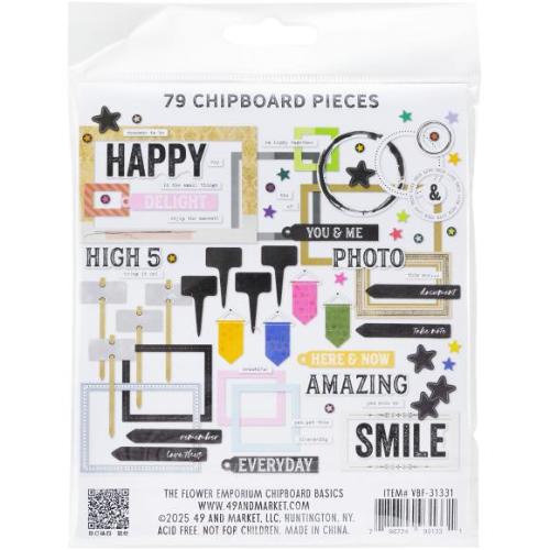 49 And Market Chipboard Basics 79/Pkg The Flower Emporium