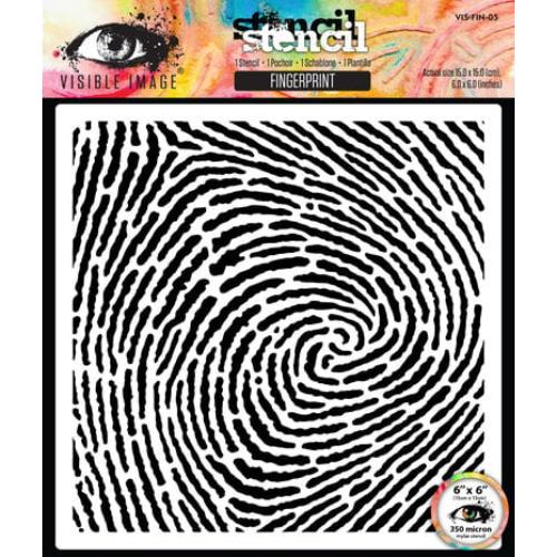 Visible Image Time To Fly 6x6 Inch Stencil Fingerprint (VIS-FIN-03)