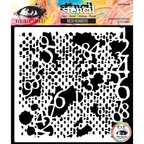 Visible Image Tomorrow's Memories 6x6 Inch Stencil Mesh Numbers (VIS-MEN-03)