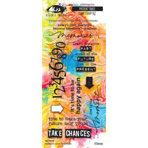 Visible Image Tomorrow's Memories 4x8 Inch Stamp Set Present Times (VIS-PRT-01)