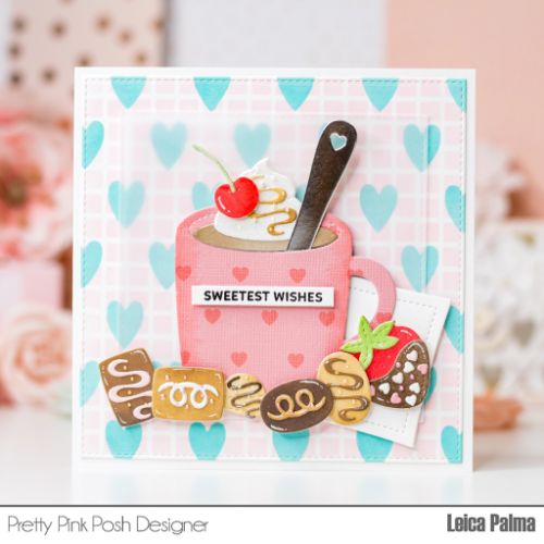 Pretty Pink Posh - Valentine Mug Addition (use with Winter Mug Die)