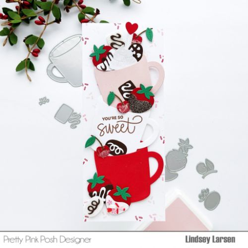 Pretty Pink Posh - Valentine Mug Addition (use with Winter Mug Die)