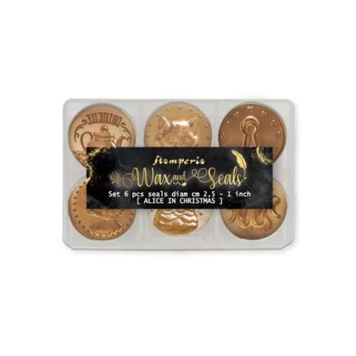 Stamperia - Alice in Christmas Wax and Seals (6 seals) (WAXSL11)
