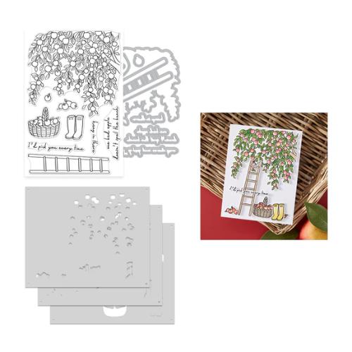 Hero Arts - In The Orchard Stamp & Cut & Stencil Bundle from the I Pick You Collection