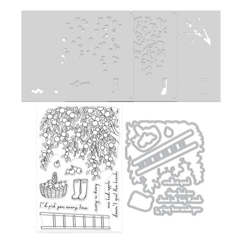 Hero Arts - In The Orchard Stamp & Cut & Stencil Bundle from the I Pick You Collection