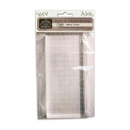 Stamperia Create Happiness Acrylic Stamp Block 18x8cm (WBA014)