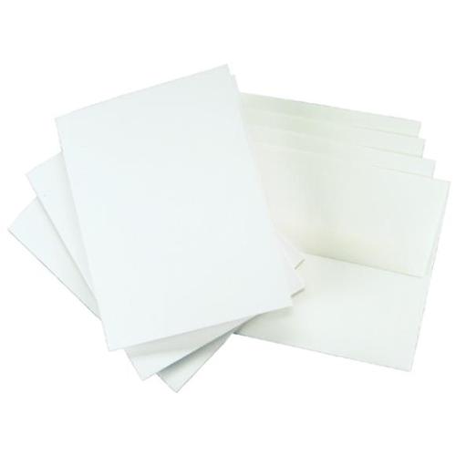 Leader Paper Products - A2 Greeting Cards W/Envelopes (4.375"X5.75") 25/Pkg-White - Postage as per Actual