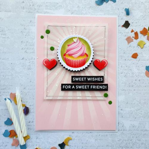 Waffle Flower - Postage Cupcake Die- n-stencil