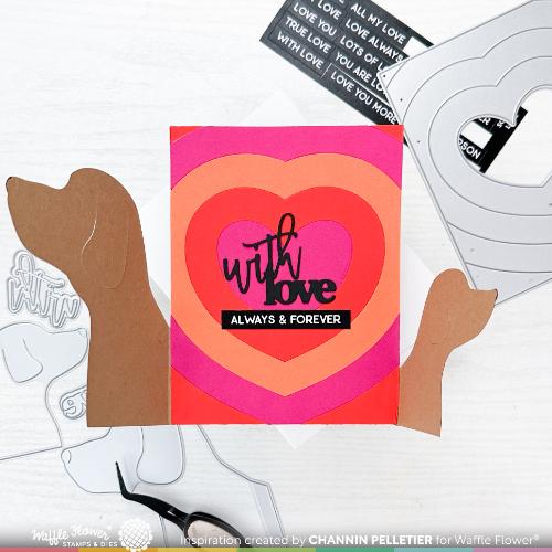 Waffle Flower - Gradient Heart Panel Die