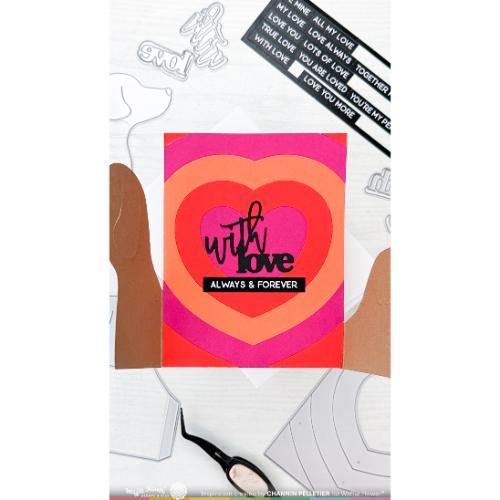 Waffle Flower - Gradient Heart Panel Die