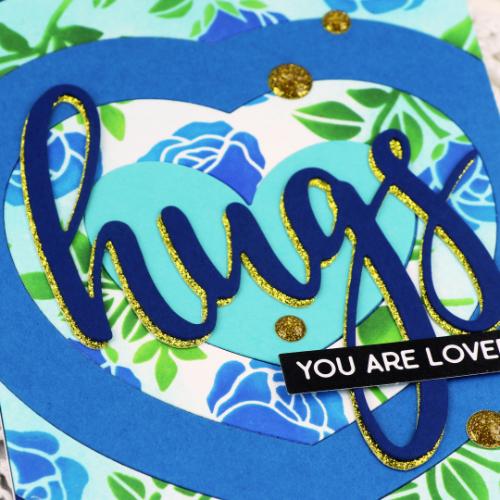 Waffle Flower - Gradient Heart Panel Die