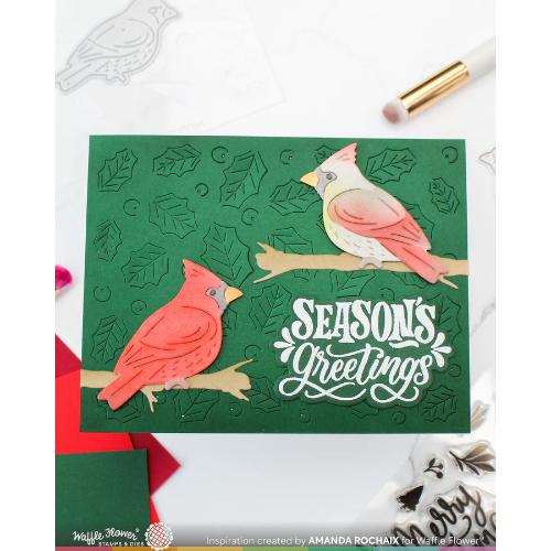 Waffle Flower - Poinsettia Frame Sentiments Combo