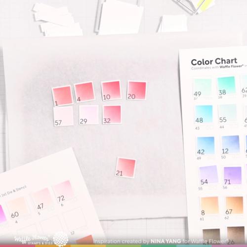 Waffle Flower - Printed Numbers for Ink Swatch 1x1 Die (2 sets of 1-96)