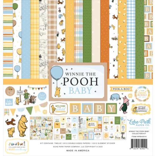 Echo Park Winnie The Pooh Baby 12x12 Inch Collection Kit (WPB442016) - Postage as per Actual