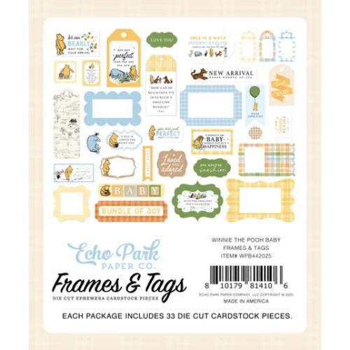 Echo Park Winnie The Pooh Baby Frames & Tags (WPB442025)