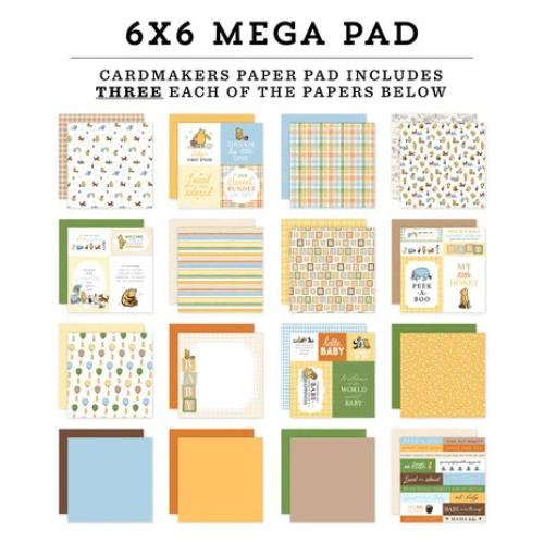 Echo Park Winnie The Pooh Baby 6x6 Inch Cardmakers Mega Pad (WPB442031)